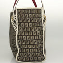 FENDI Zucchino Canvas Tote Bag Black Gold Auth 118016-4