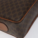 CELINE Macadam Canvas Shoulder Bag PVC Leather Brown Gold Auth 118020-15
