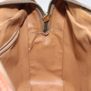 CELINE Macadam Canvas Shoulder Bag PVC Leather Brown Gold Auth 118020-19