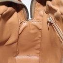 CELINE Macadam Canvas Shoulder Bag PVC Leather Brown Gold Auth 118020-20