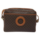 CELINE Macadam Canvas Shoulder Bag PVC Leather Brown Gold Auth 118020-13