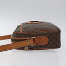 CELINE Macadam Canvas Shoulder Bag PVC Leather Brown Gold Auth 118020-4