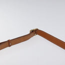 CELINE Macadam Canvas Shoulder Bag PVC Leather Brown Gold Auth 118020-14