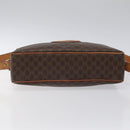 CELINE Macadam Canvas Shoulder Bag PVC Leather Brown Gold Auth 118020-5