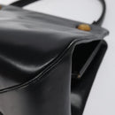 Christian Dior Hand Bag Leather Black Gold Auth 118026-9