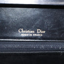 Christian Dior Hand Bag Leather Black Gold Auth 118026-17