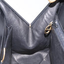 Christian Dior Hand Bag Leather Black Gold Auth 118026-19
