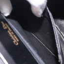 Christian Dior Hand Bag Leather Black Gold Auth 118026-12