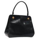 Christian Dior Hand Bag Leather Black Gold Auth 118026-1