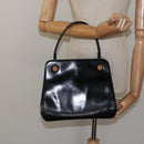 Christian Dior Hand Bag Leather Black Gold Auth 118026-21