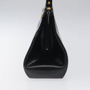 Christian Dior Hand Bag Leather Black Gold Auth 118026-4