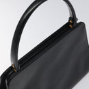 Christian Dior Hand Bag Leather Black Gold Auth 118026-6