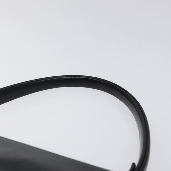 Christian Dior Hand Bag Leather Black Gold Auth 118026