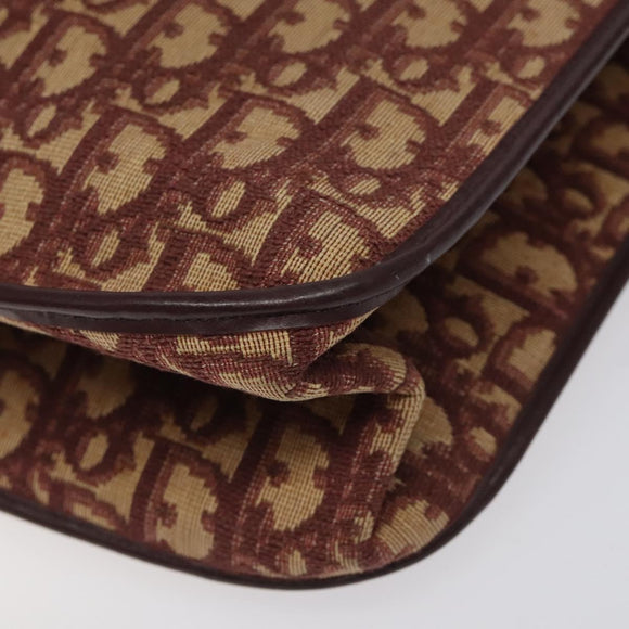 Christian Dior Trotter Canvas Hand Bag Red Auth 118028