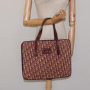 Christian Dior Trotter Canvas Hand Bag Red Auth 118028-20