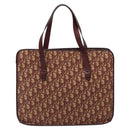 Christian Dior Trotter Canvas Hand Bag Red Auth 118028-2