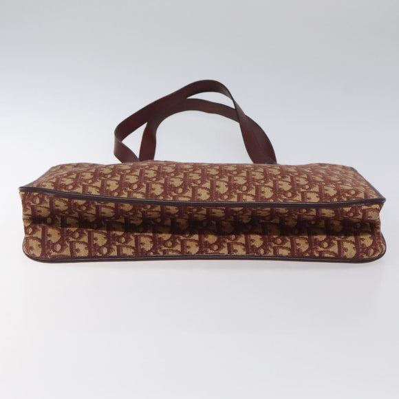 Christian Dior Trotter Canvas Hand Bag Red Auth 118028