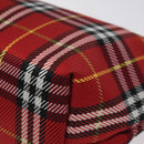 BURBERRY Nova Check Hand Bag Nylon Red Auth 118031-15