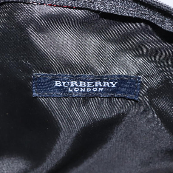 BURBERRY Nova Check Hand Bag Nylon Red Auth 118031