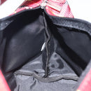 BURBERRY Nova Check Hand Bag Nylon Red Auth 118031-17