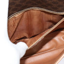 CELINE Macadam Canvas Circle Shoulder Bag PVC Leather Brown Gold Auth 118034-11