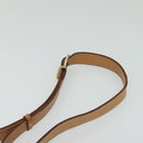 CELINE Macadam Canvas Circle Shoulder Bag PVC Leather Brown Gold Auth 118034-8