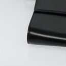 CELINE Circle Shoulder Bag Leather Black Gold Auth 118035-9