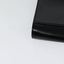 CELINE Circle Shoulder Bag Leather Black Gold Auth 118035-15