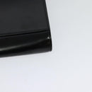 CELINE Circle Shoulder Bag Leather Black Gold Auth 118035-16