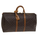 LOUIS VUITTON Monogram Keepall 55 Boston Bag M41424 LV Auth 118039-1