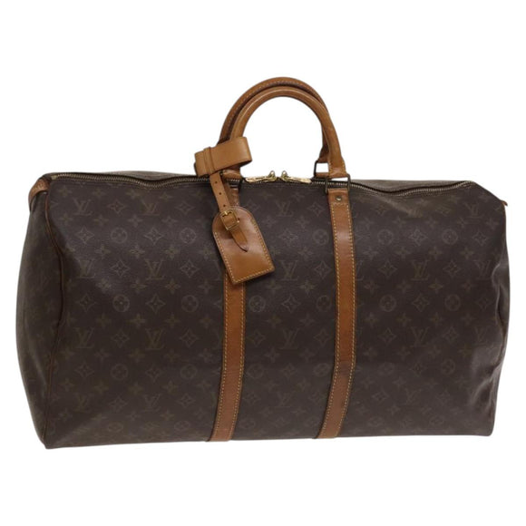 LOUIS VUITTON Monogram Keepall 55 Boston Bag M41424 LV Auth 118039
