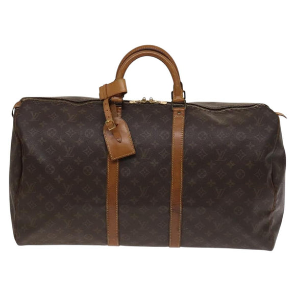 LOUIS VUITTON Monogram Keepall 55 Boston Bag M41424 LV Auth 118039