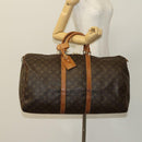 LOUIS VUITTON Monogram Keepall 55 Boston Bag M41424 LV Auth 118039-22