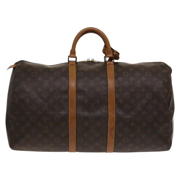 LOUIS VUITTON Monogram Keepall 55 Boston Bag M41424 LV Auth 118039
