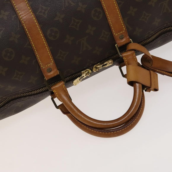 LOUIS VUITTON Monogram Keepall 55 Boston Bag M41424 LV Auth 118039