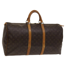 LOUIS VUITTON Monogram Keepall 55 Boston Bag M41424 LV Auth 118042