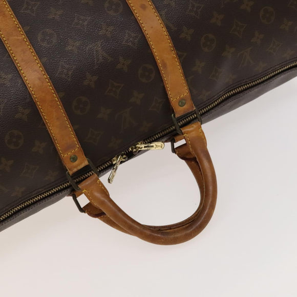 LOUIS VUITTON Monogram Keepall 55 Boston Bag M41424 LV Auth 118042