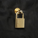 PRADA Chain Shoulder Bag Nylon Black Gold Auth 118044-19