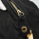 PRADA Chain Shoulder Bag Nylon Black Gold Auth 118044-9