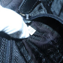 PRADA Chain Shoulder Bag Nylon Black Gold Auth 118044-12