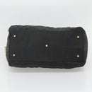 PRADA Chain Shoulder Bag Nylon Black Gold Auth 118044-5