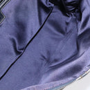 FENDI Zucchino Canvas Hand Bag Navy Silver Auth 118049-11