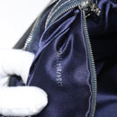 FENDI Zucchino Canvas Hand Bag Navy Silver Auth 118049-12