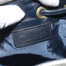 MCM Logogram Vicetos Shoulder Bag PVC Leather White Gold Auth 118053-11