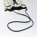 MCM Logogram Vicetos Shoulder Bag PVC Leather White Gold Auth 118053-7