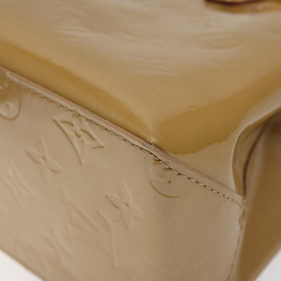 LOUIS VUITTON Monogram Vernis Reade PM Hand Bag Noisette M91334 LV Auth 118057