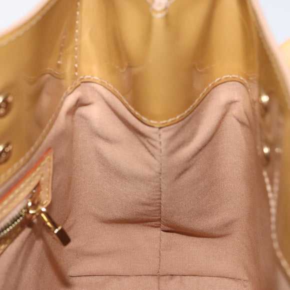 LOUIS VUITTON Monogram Vernis Reade PM Hand Bag Noisette M91334 LV Auth 118057