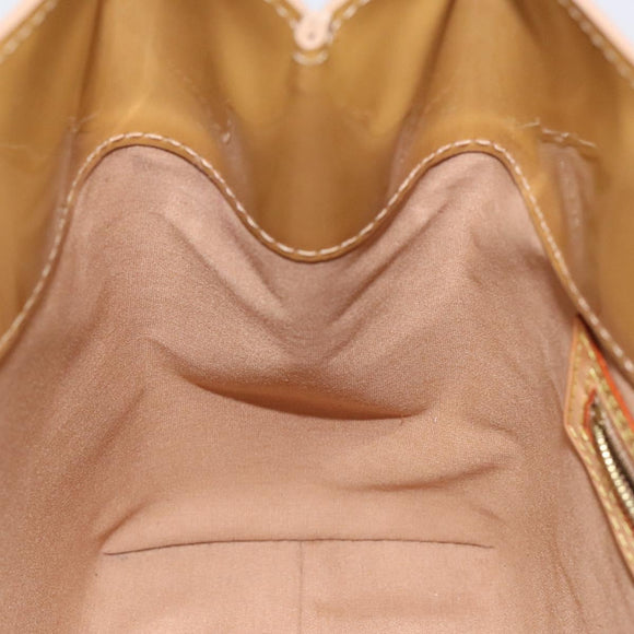 LOUIS VUITTON Monogram Vernis Reade PM Hand Bag Noisette M91334 LV Auth 118057