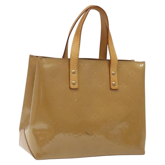 LOUIS VUITTON Monogram Vernis Reade PM Hand Bag Noisette M91334 LV Auth 118057