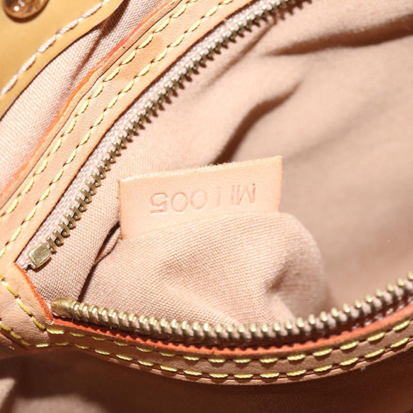 LOUIS VUITTON Monogram Vernis Reade PM Hand Bag Noisette M91334 LV Auth 118057